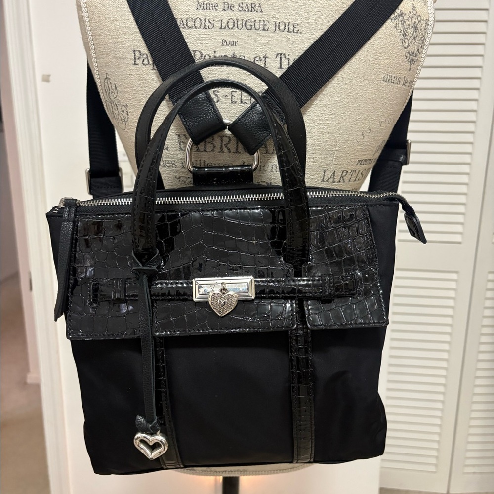 Brighton Bentley Black Convertible backpack in near new condition